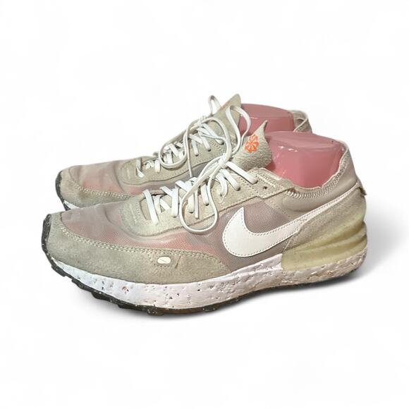 Nike Waffle One Crater Cream White DJ9640-200 Women's Shoes Size 11 Used - Picture 1 of 8